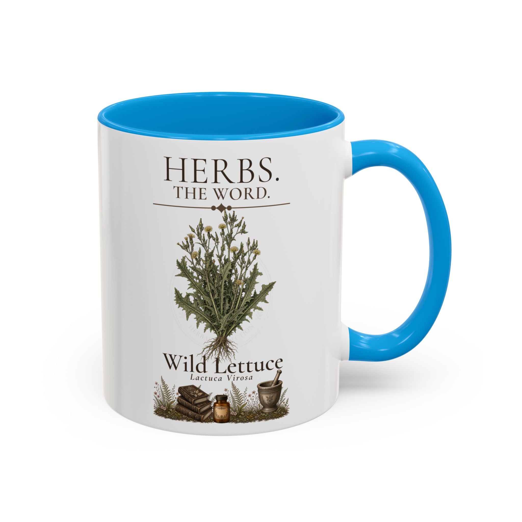 HERBS. THE WORD. Wild Lettuce Coffee Mug | Vintage Botanical