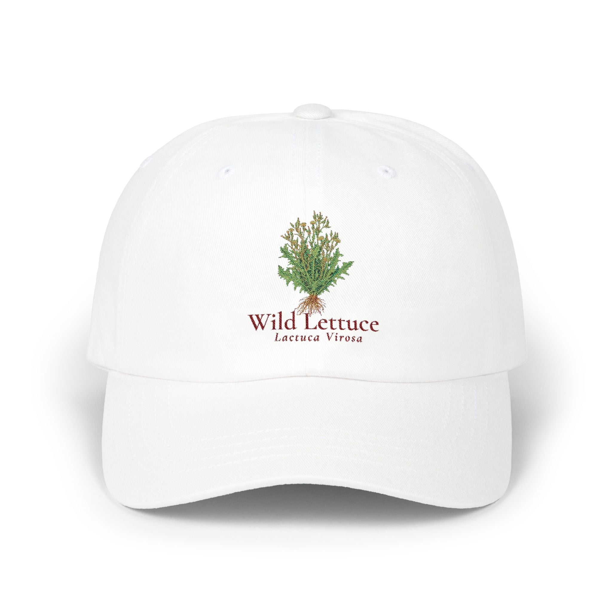 Wild Lettuce Embroidered Dad Cap — Vintage Botanical Baseball Cap | Herbs. The Word. Collection No. 01