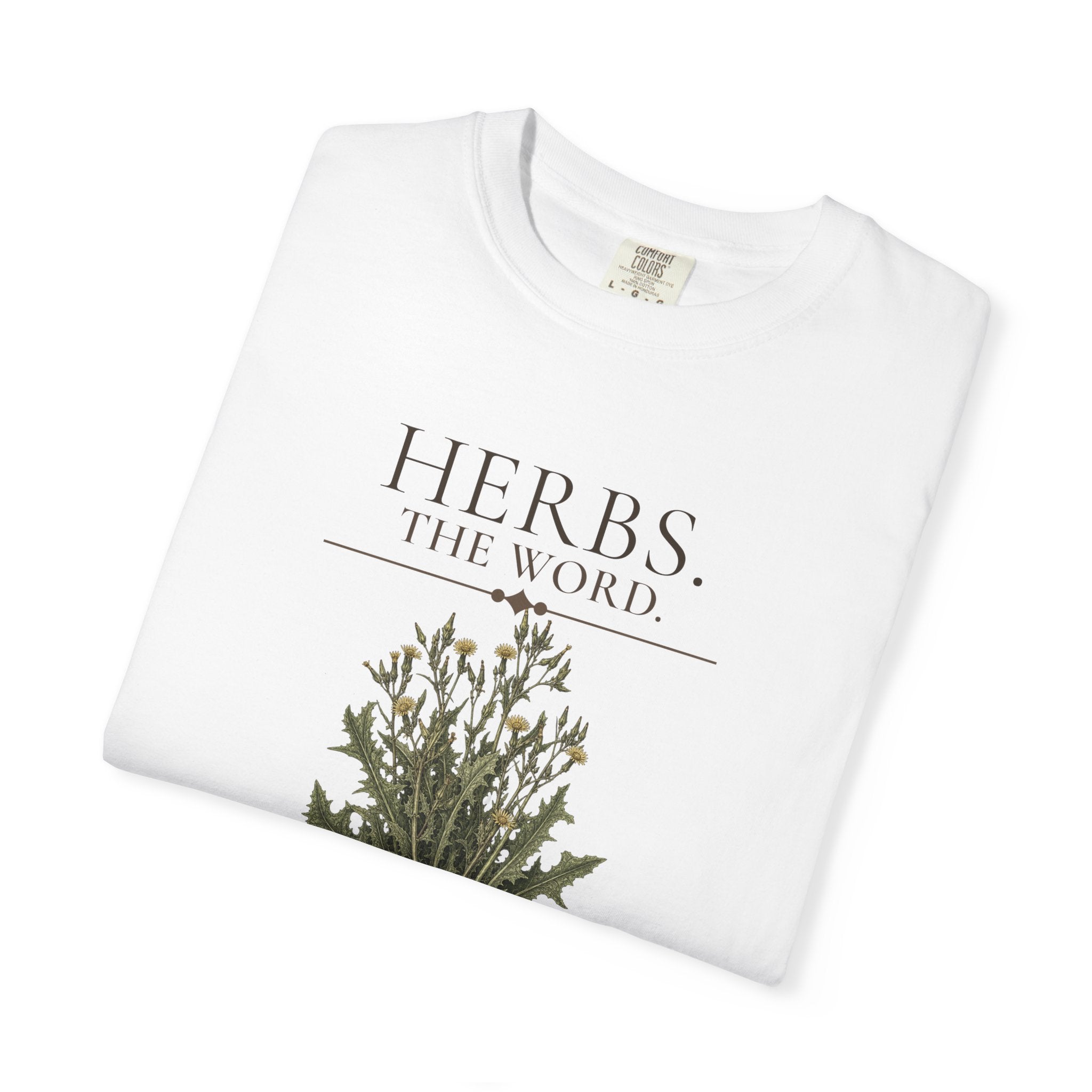 HERBS. THE WORD. Wild Lettuce T-Shirt | Vintage Botanical Herb Illustration