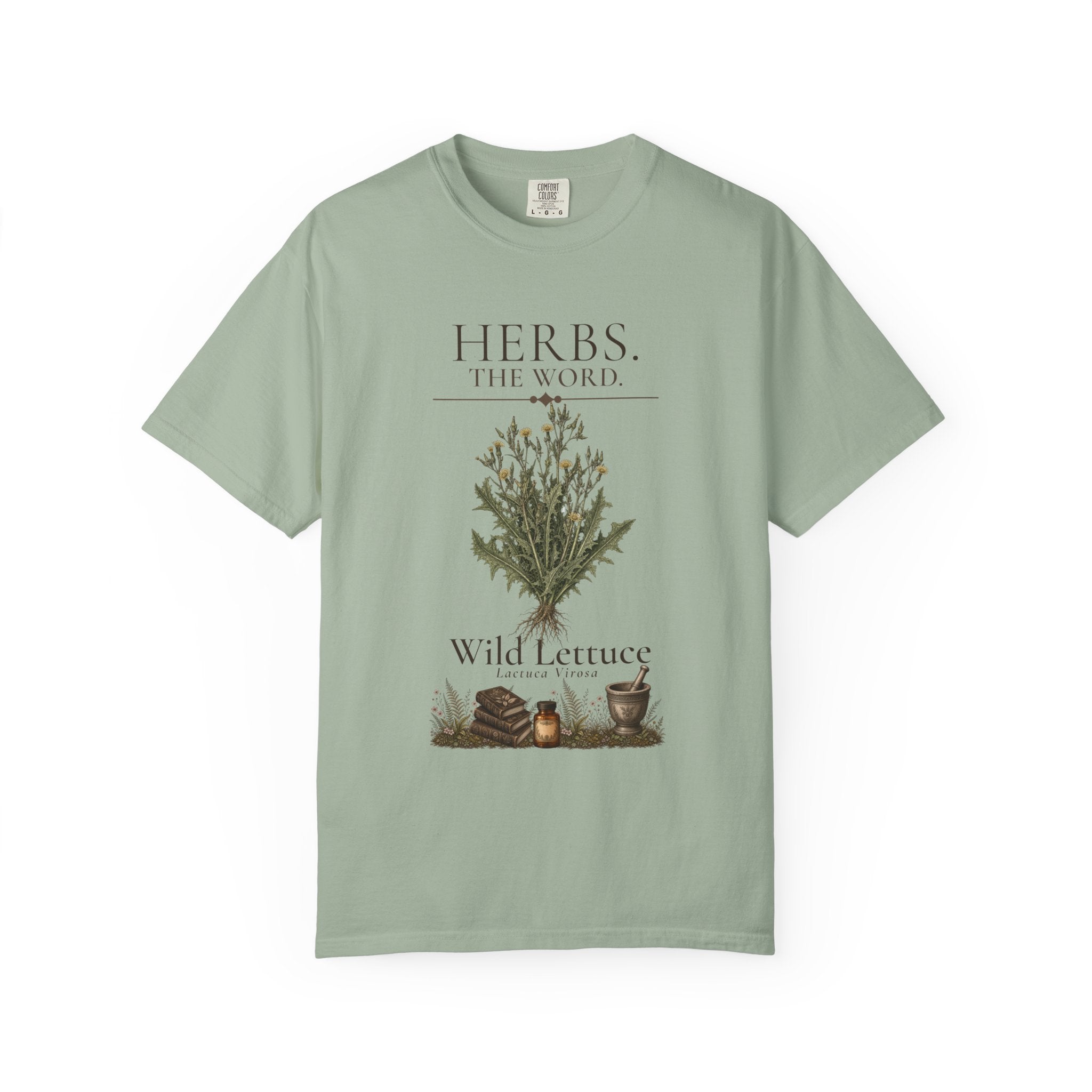 HERBS. THE WORD. Wild Lettuce T-Shirt | Vintage Botanical Herb Illustration