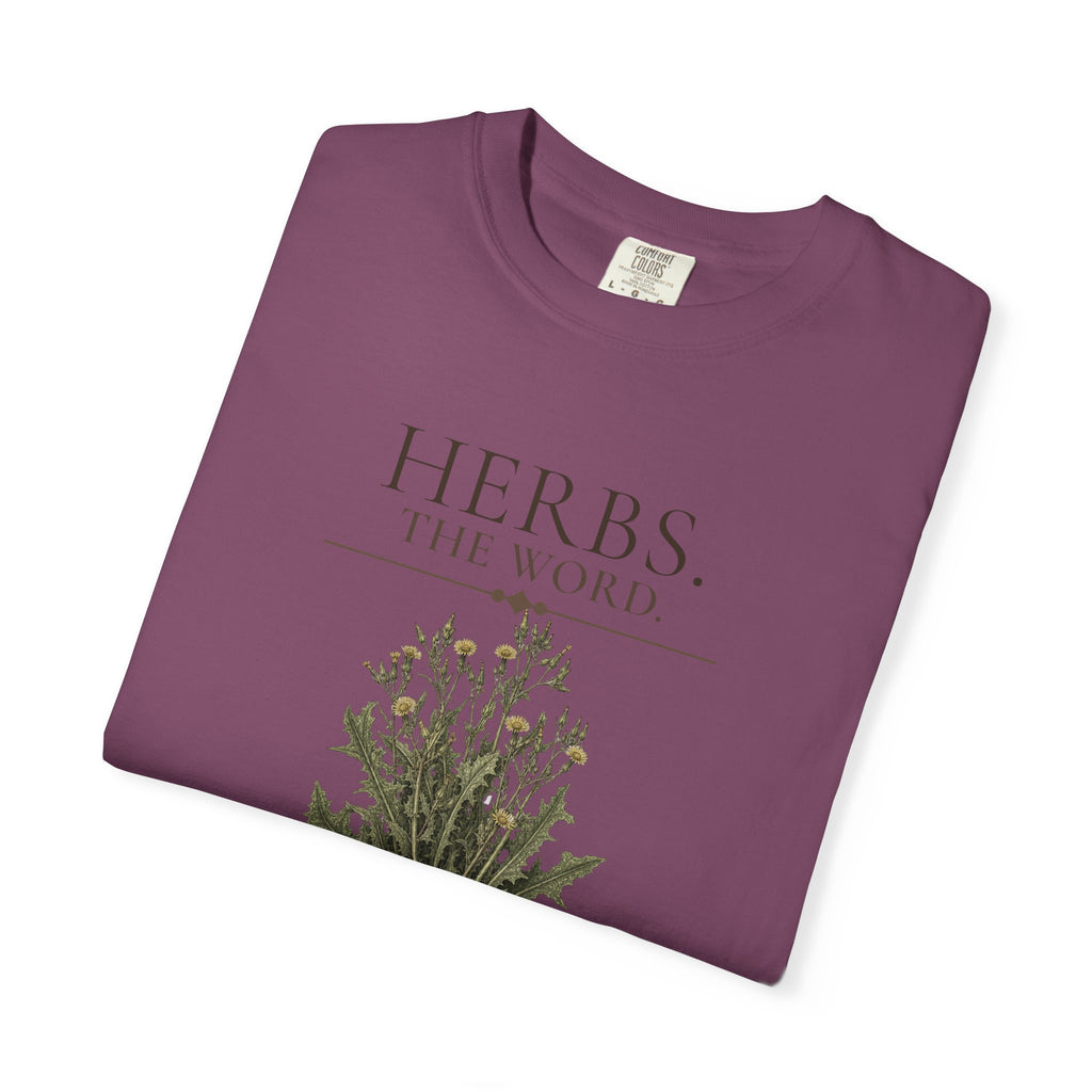 HERBS. THE WORD. Wild Lettuce T-Shirt | Vintage Botanical Herb Illustration