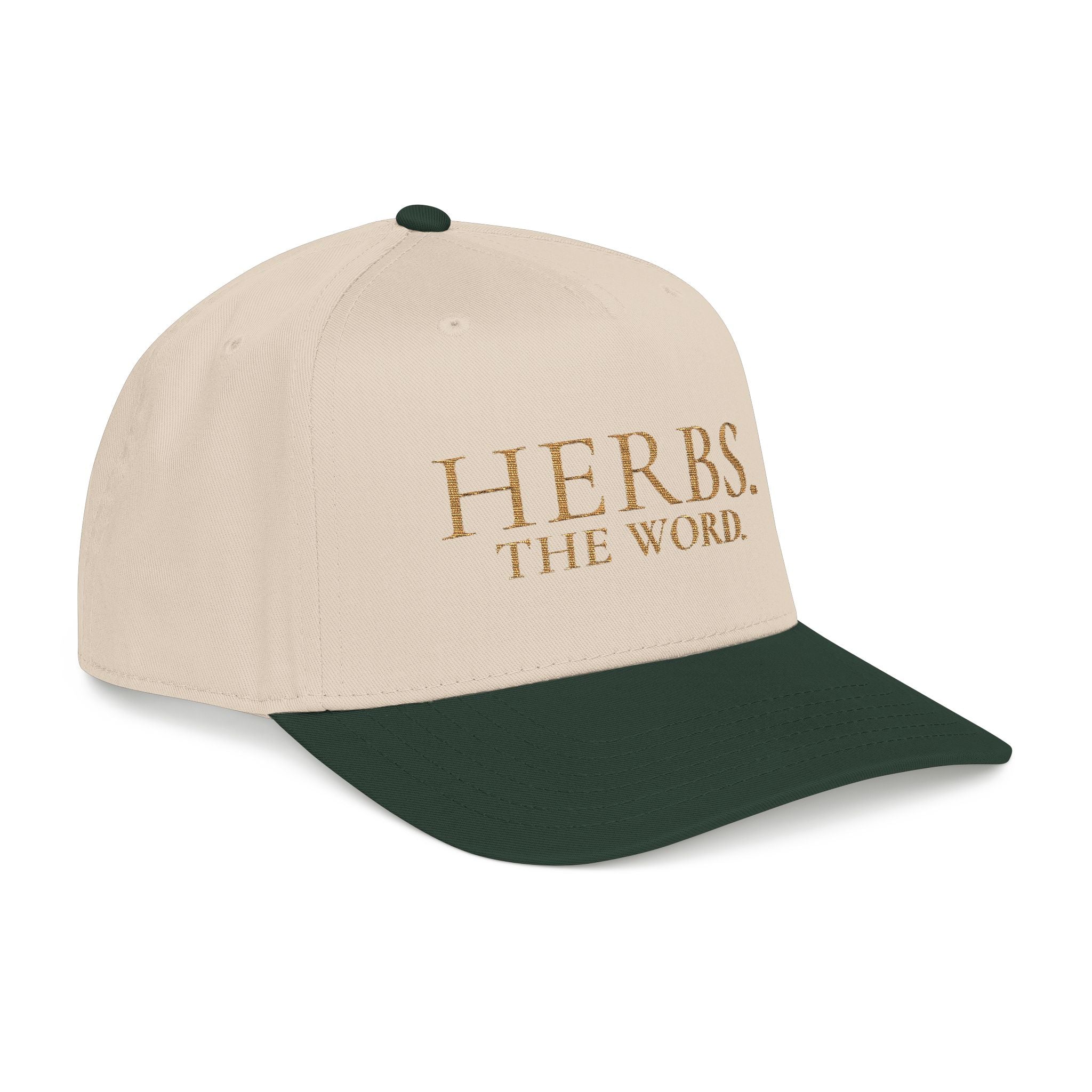Herbs. The Word. Structured Baseball Cap — Vintage Apothecary Wordmark Hat