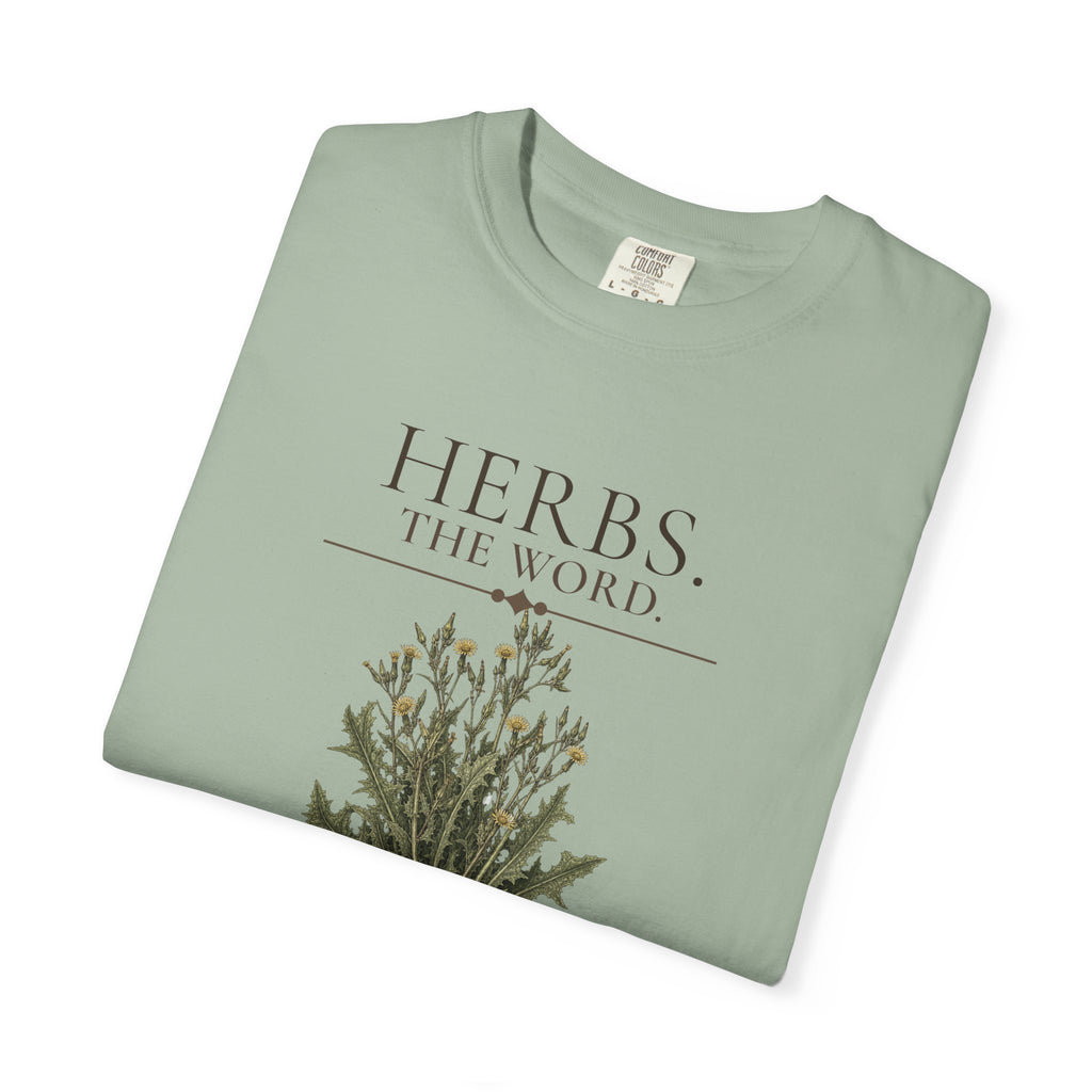 HERBS. THE WORD. Wild Lettuce T-Shirt | Vintage Botanical Herb Illustration