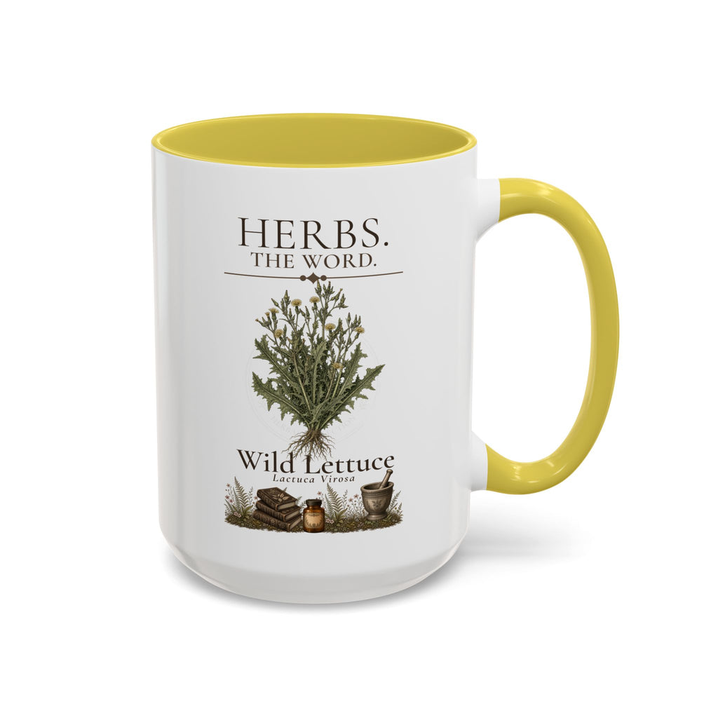 HERBS. THE WORD. Wild Lettuce Coffee Mug | Vintage Botanical