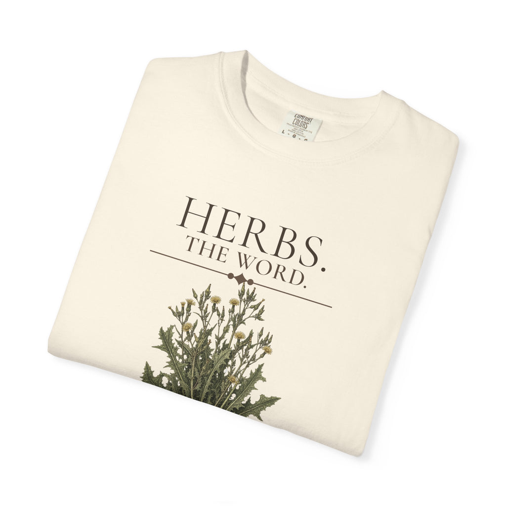 HERBS. THE WORD. Wild Lettuce T-Shirt | Vintage Botanical Herb Illustration