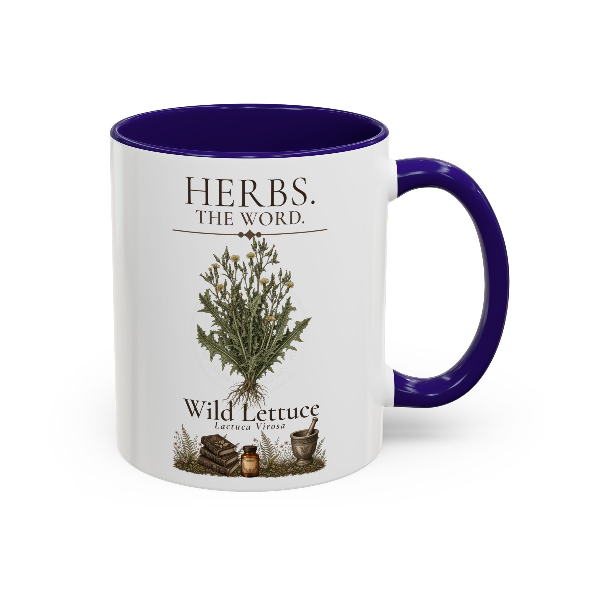 HERBS. THE WORD. Wild Lettuce Coffee Mug | Vintage Botanical