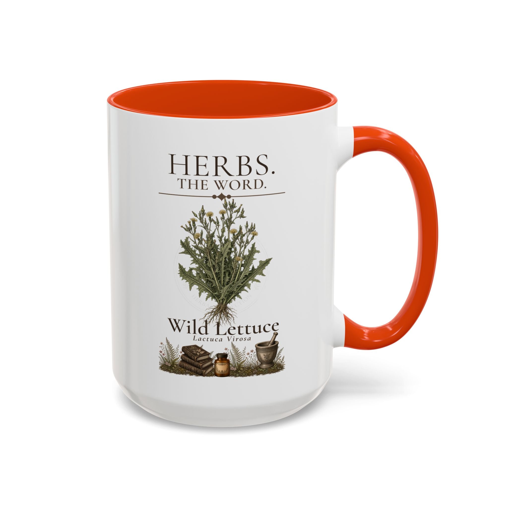 HERBS. THE WORD. Wild Lettuce Coffee Mug | Vintage Botanical