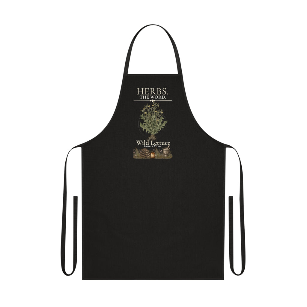 HERBS. THE WORD. Wild Lettuce Apron | Botanical Herb Illustration