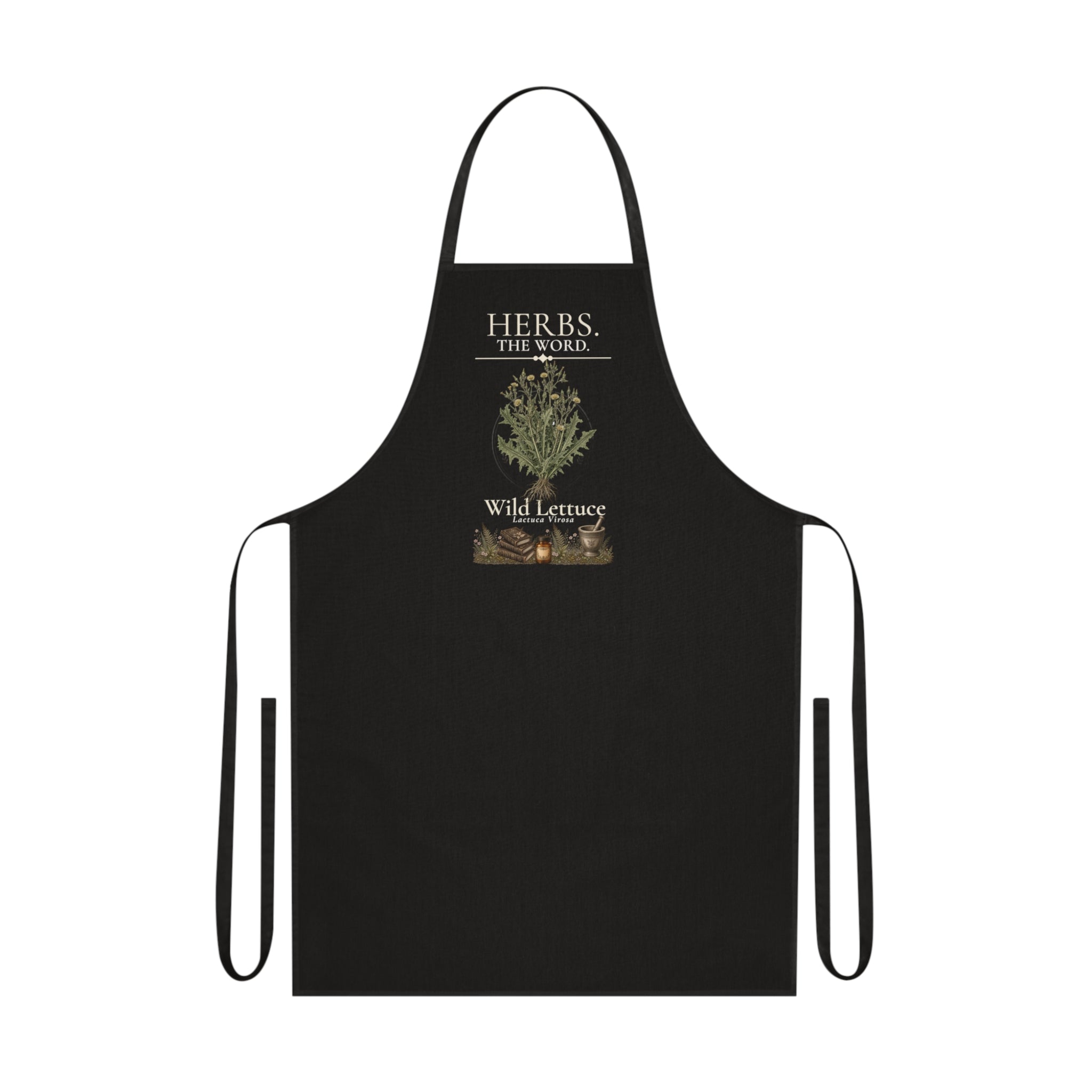 HERBS. THE WORD. Wild Lettuce Apron | Botanical Herb Illustration