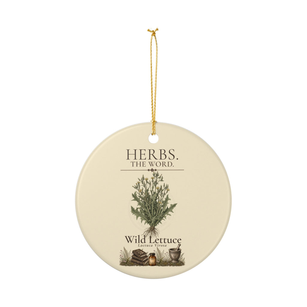 Herbs. The Word. Wild Lettuce Ornament | Botanical Herb Illustration