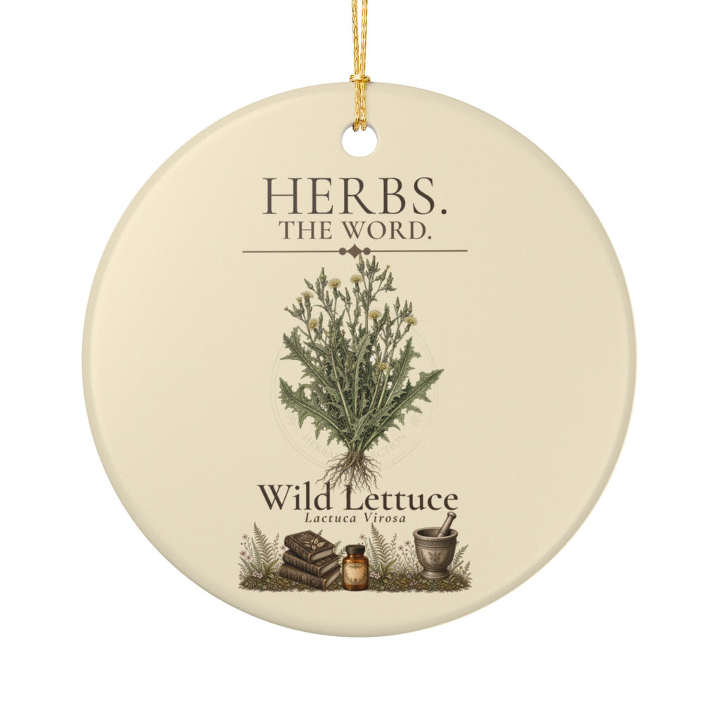 Herbs. The Word. Wild Lettuce Ornament | Botanical Herb Illustration