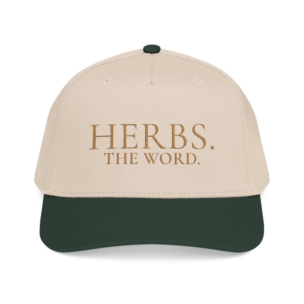 Herbs. The Word. Structured Baseball Cap — Vintage Apothecary Wordmark Hat