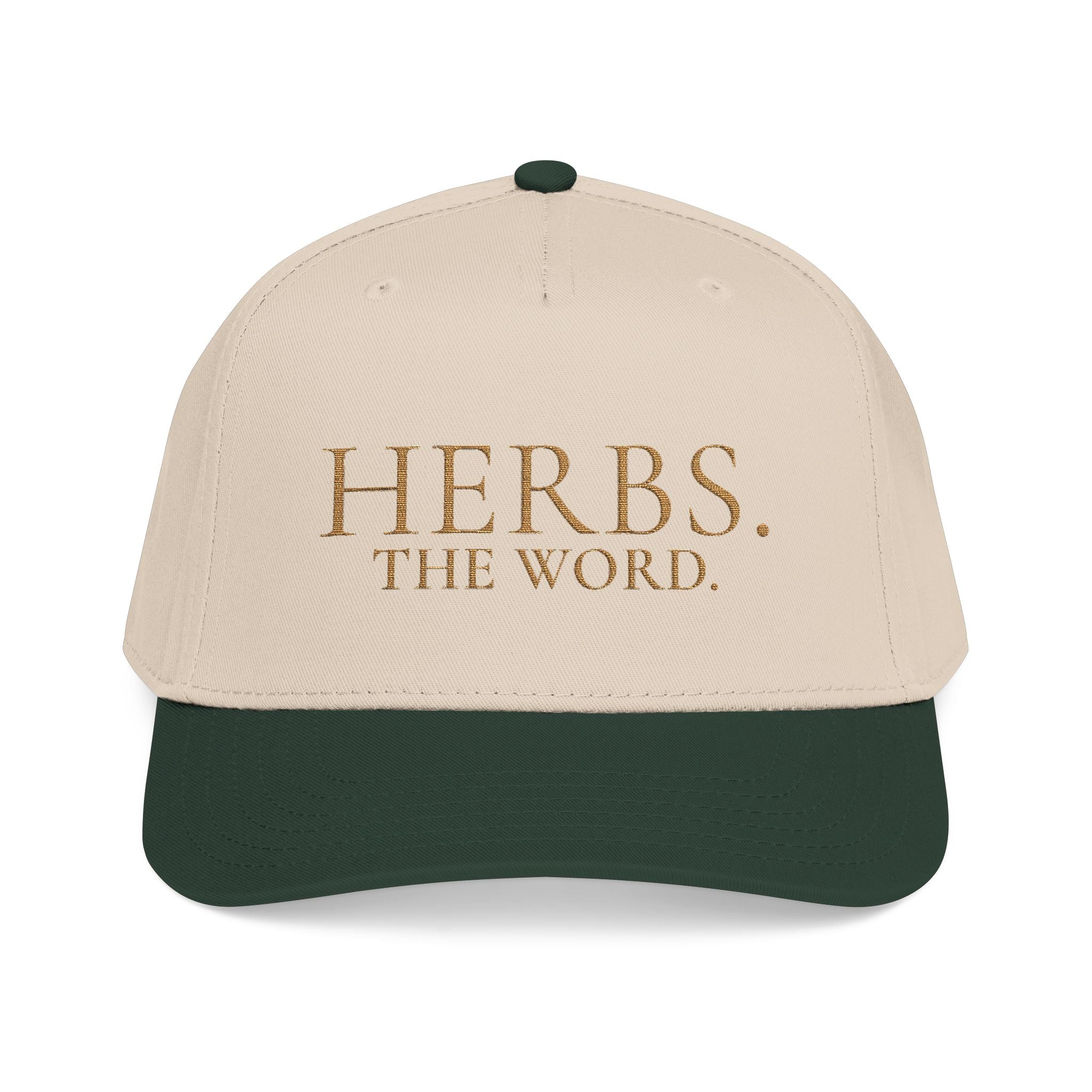 Herbs. The Word. Structured Baseball Cap — Vintage Apothecary Wordmark Hat