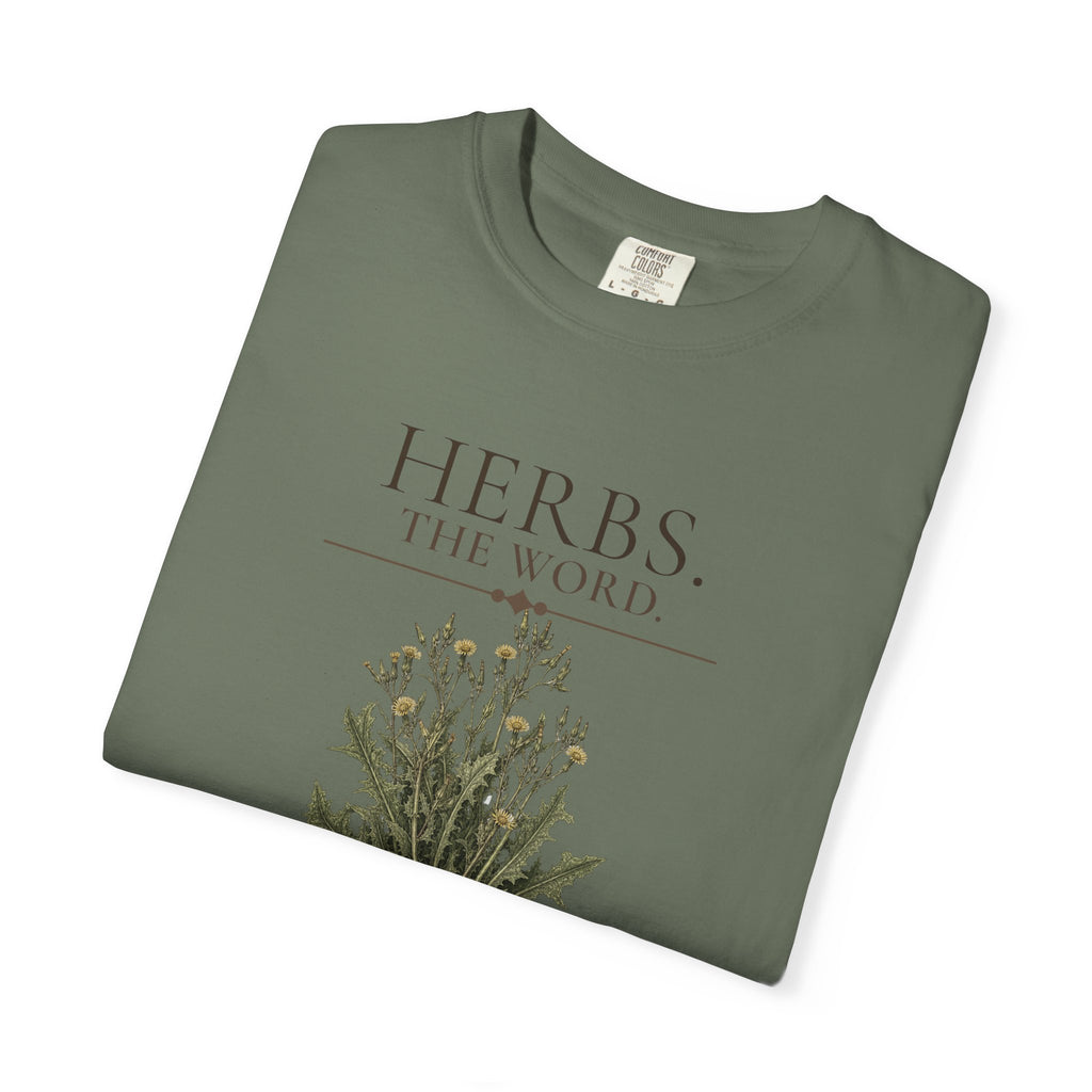 HERBS. THE WORD. Wild Lettuce T-Shirt | Vintage Botanical Herb Illustration