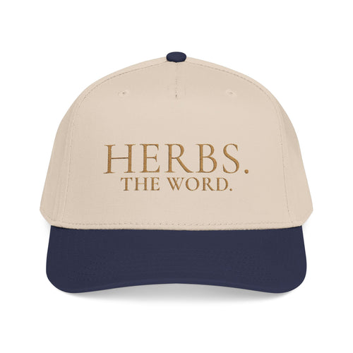 Herbs. The Word. Structured Baseball Cap — Vintage Apothecary Wordmark Hat