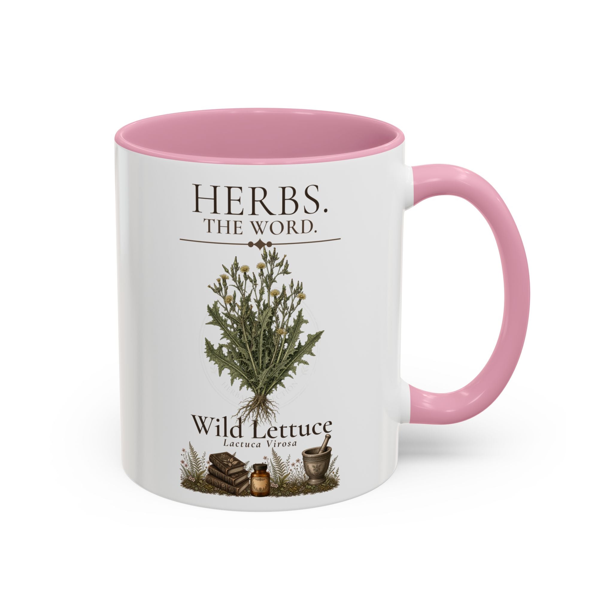 HERBS. THE WORD. Wild Lettuce Coffee Mug | Vintage Botanical