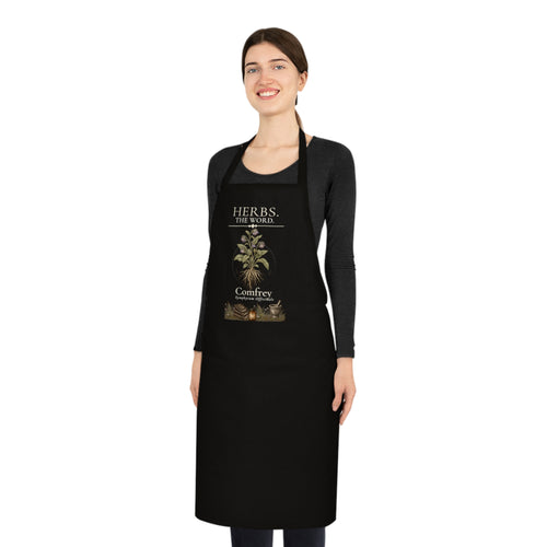 HERBS. THE WORD. Comfrey Apron | Botanical Herb Illustration