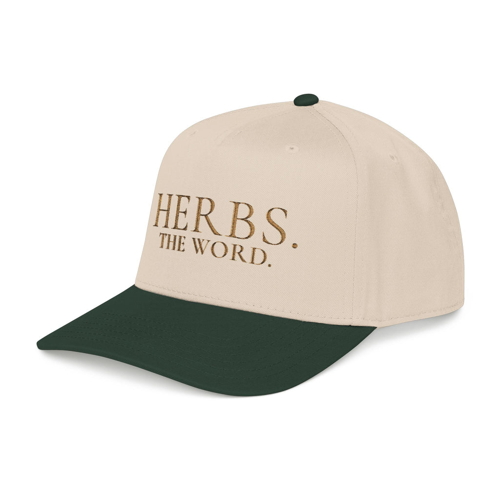 Herbs. The Word. Structured Baseball Cap — Vintage Apothecary Wordmark Hat