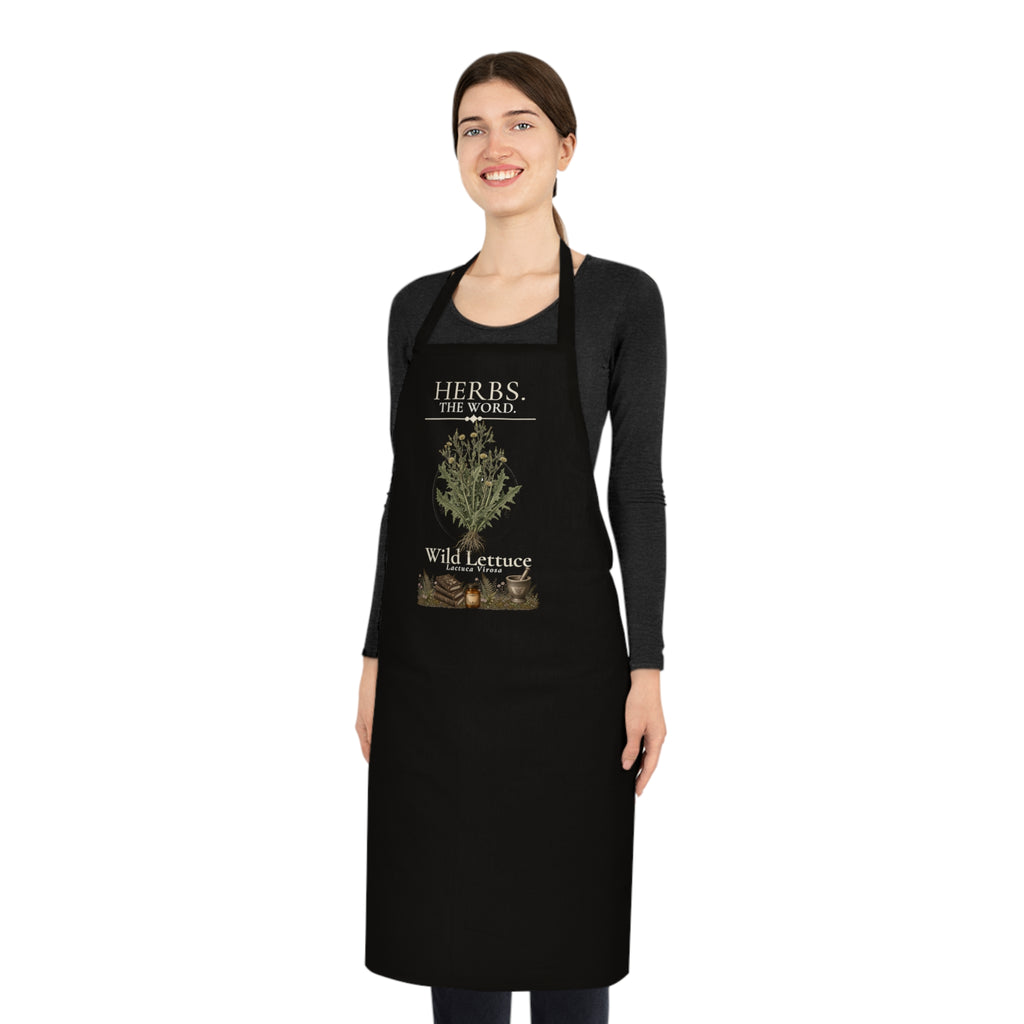 HERBS. THE WORD. Wild Lettuce Apron | Botanical Herb Illustration