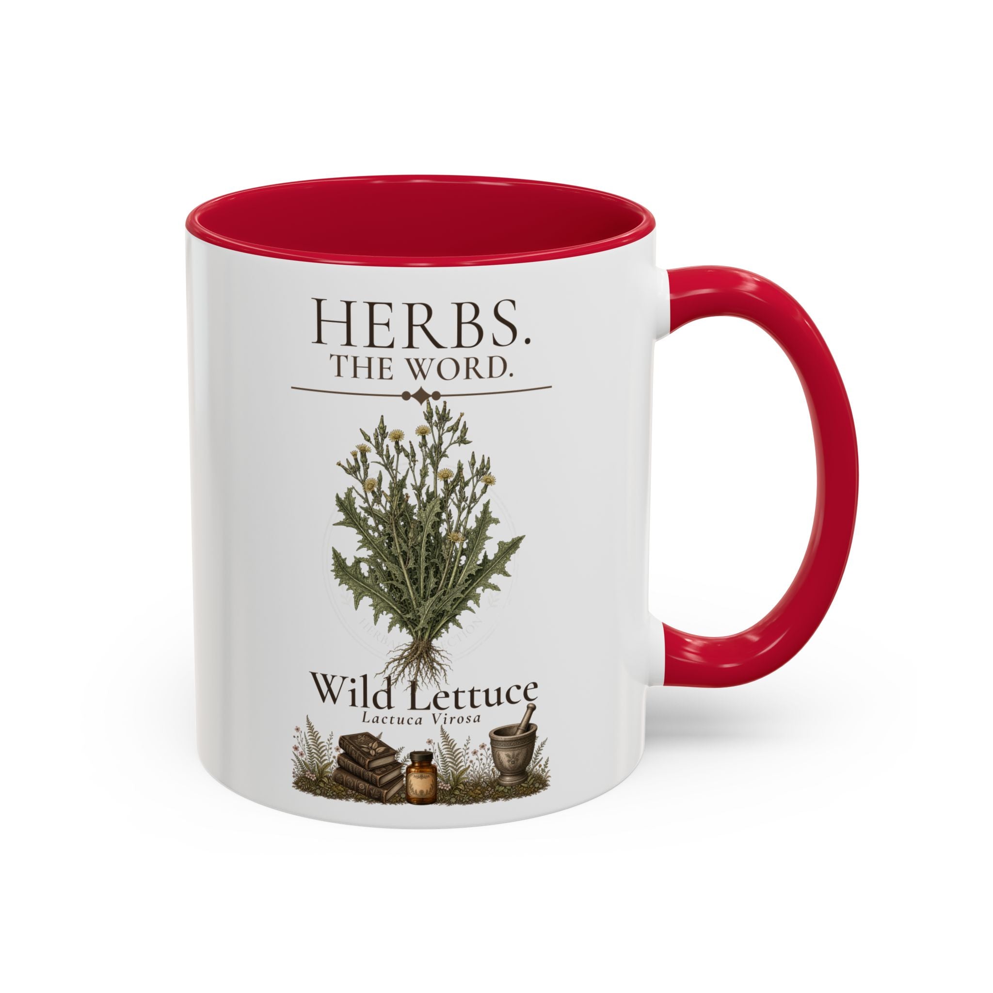 HERBS. THE WORD. Wild Lettuce Coffee Mug | Vintage Botanical