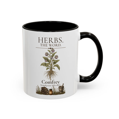 HERBS. THE WORD. Comfrey Coffee Mug | Vintage Botanical