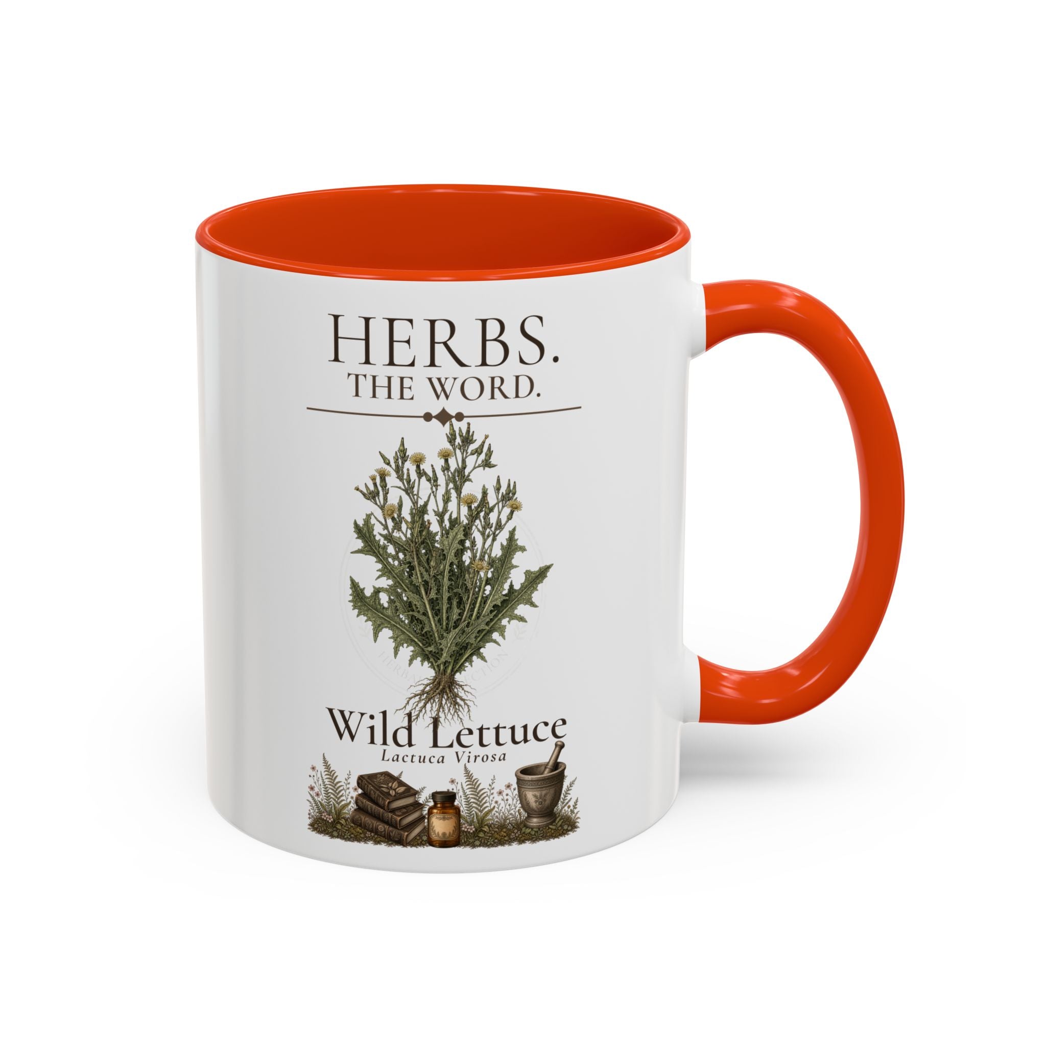 HERBS. THE WORD. Wild Lettuce Coffee Mug | Vintage Botanical