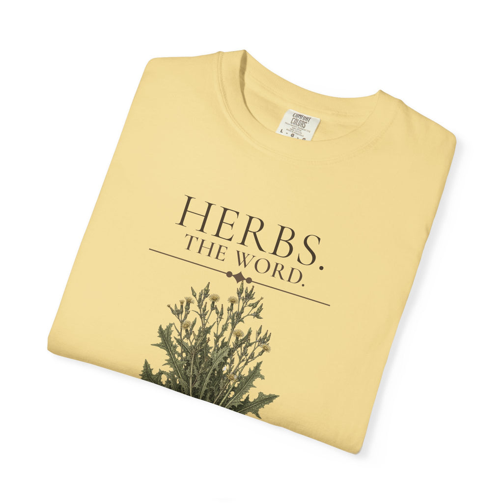 HERBS. THE WORD. Wild Lettuce T-Shirt | Vintage Botanical Herb Illustration