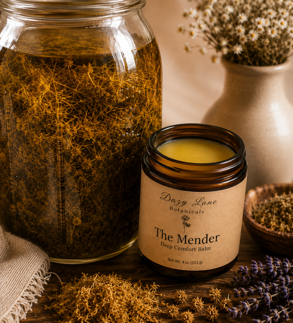 The Mender – Comfrey, Calendula & Yarrow Herbal Salve