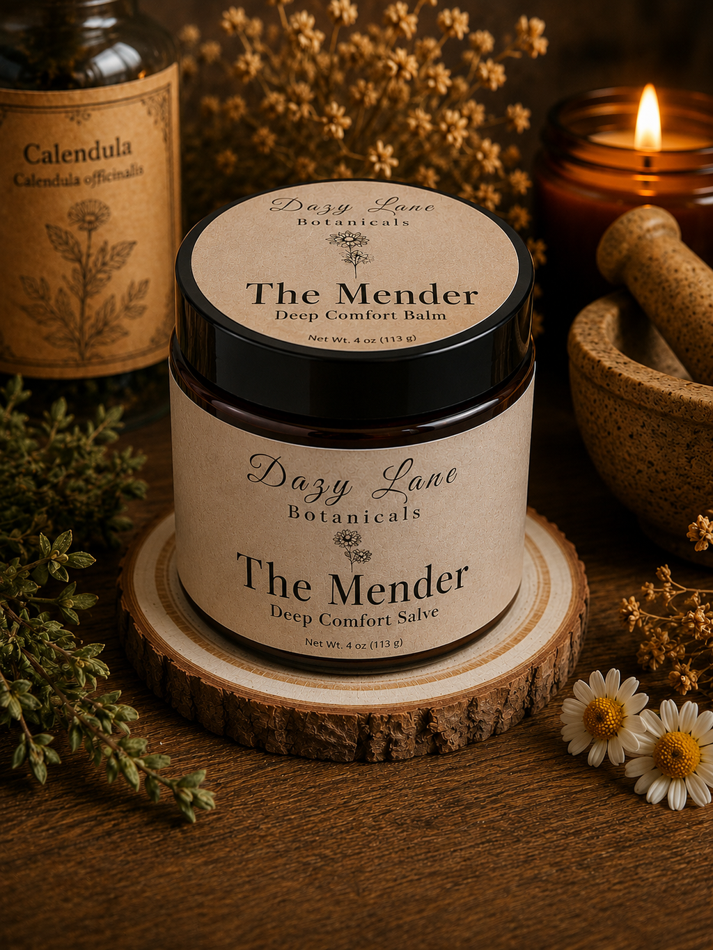 The Mender – Comfrey, Calendula & Yarrow Herbal Salve